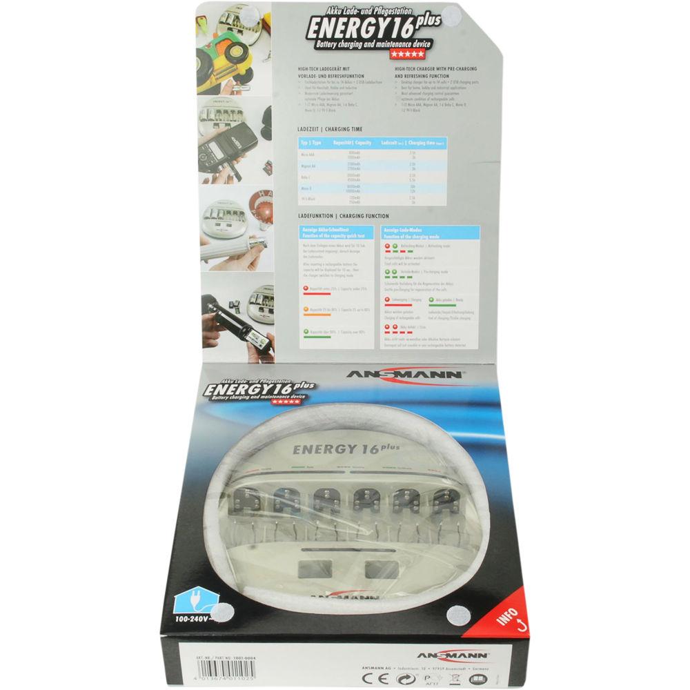 Ansmann ENERGY 16 PLUS Charger for NiMH or NiCd Batteries