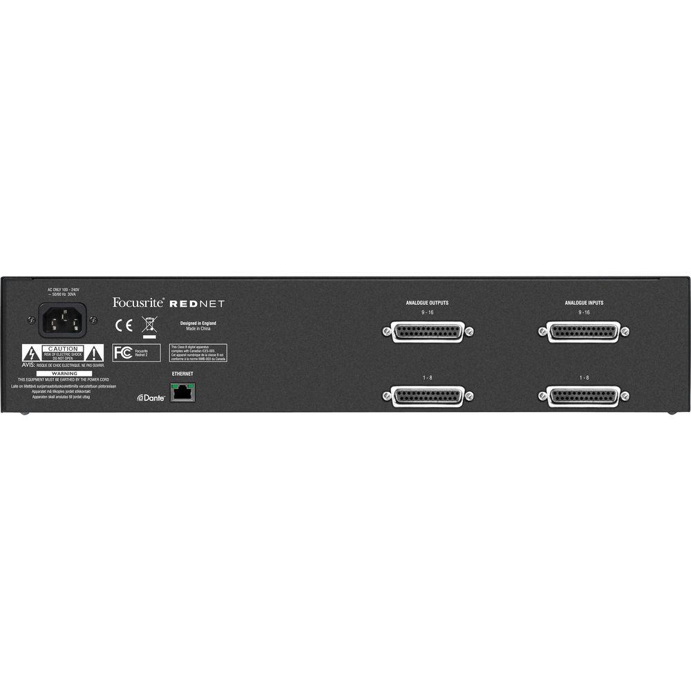 Focusrite RedNet 2 - Dante Equipped 16-Channel Audio Interface