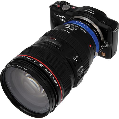 FotodioX Canon EF Pro Lens Adapter with Built-In Iris Control for Micro Four Thirds Cameras