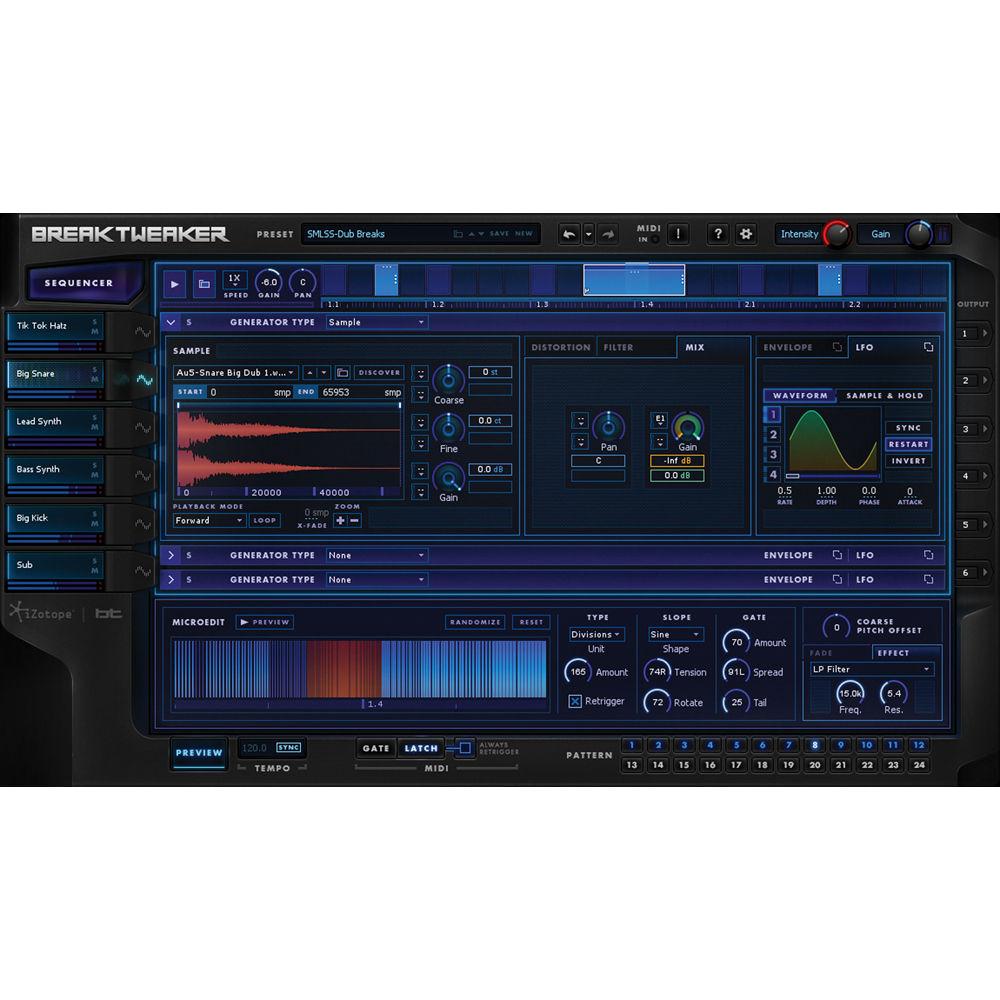 iZotope BreakTweaker - Drum Sculpting and Beat Sequencing Virtual Instrument