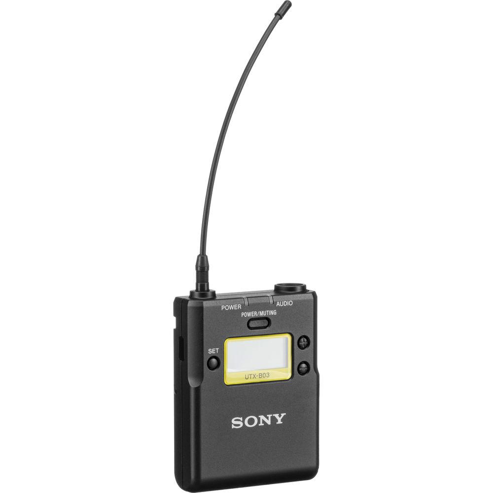 Sony UTX-B03 Integrated Digital Wireless Bodypack Transmitter with Lavalier Microphone