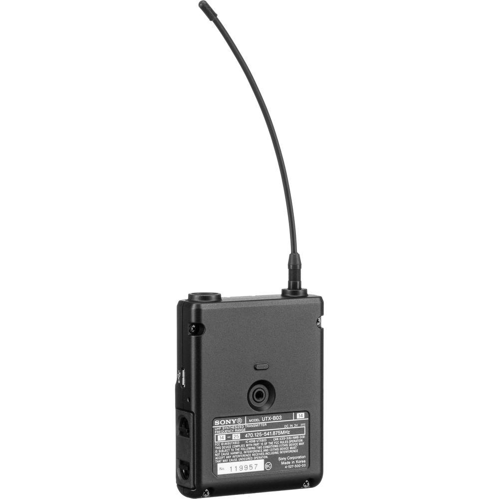 Sony UTX-B03 Integrated Digital Wireless Bodypack Transmitter with Lavalier Microphone