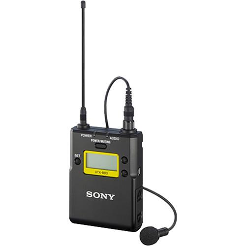Sony UTX-B03 Integrated Digital Wireless Bodypack Transmitter with Lavalier Microphone