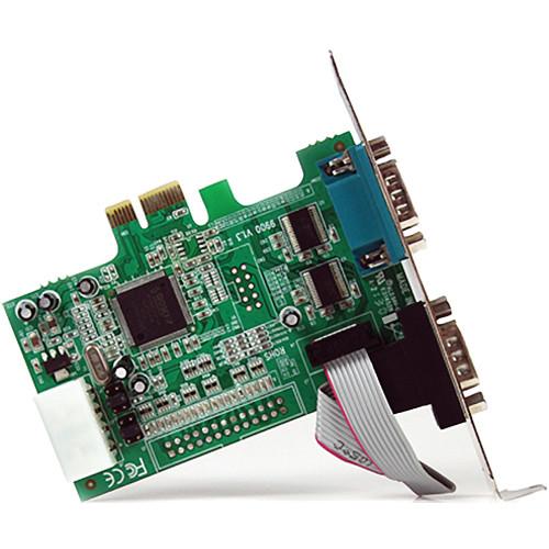 StarTech 2-Port RS-232 Serial PCIe Adapter Card with 16550 UART