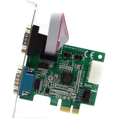 StarTech 2-Port RS-232 Serial PCIe Adapter Card with 16950 UART