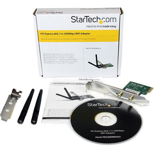 StarTech 300 Mb s PCIe 802.11 b g n Wireless Network Adapter