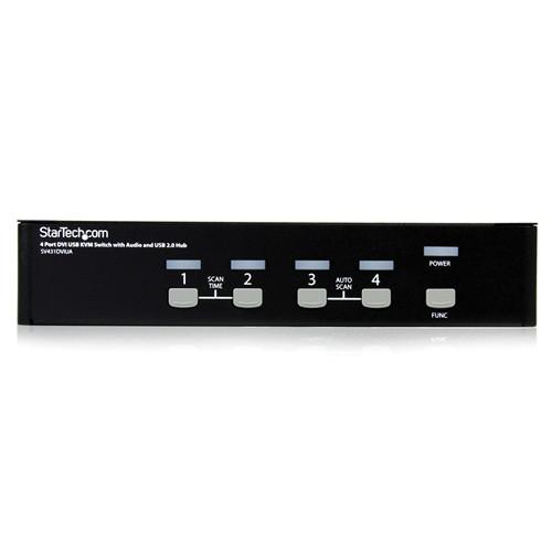 StarTech 4-Port DVI USB KVM Switch with Audio and USB 2.0 Hub