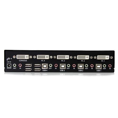 StarTech 4-Port DVI USB KVM Switch with Audio and USB 2.0 Hub