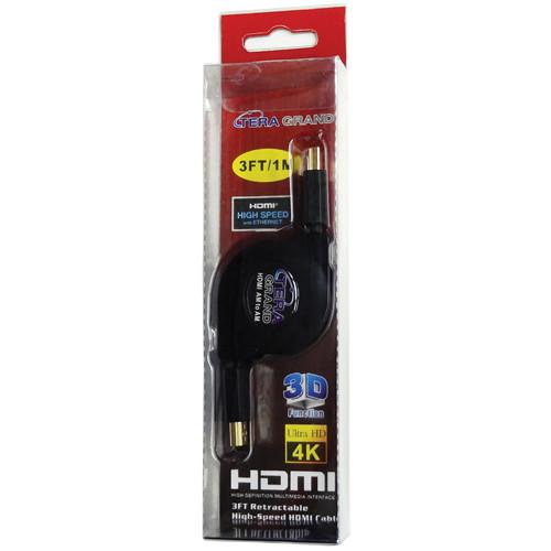 Tera Grand HDMI A Male to HDMI A Male Retractable Cable
