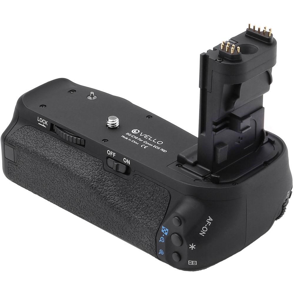 Vello BG-C10 Battery Grip for Canon 70D & 80D DSLR Camera