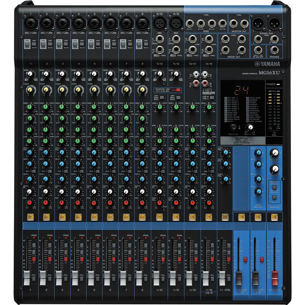 Yamaha MG16XU - 16-Input Mixer with Built-In FX and 2-In 2-Out USB Interface