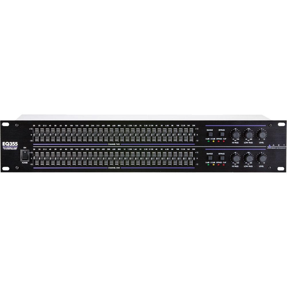ART EQ-355 - Dual Channel 31-Band Graphic Equalizer with Constant Q Filtering, XLR and 1 4" Balanced and RCA Unbalanced Connectors