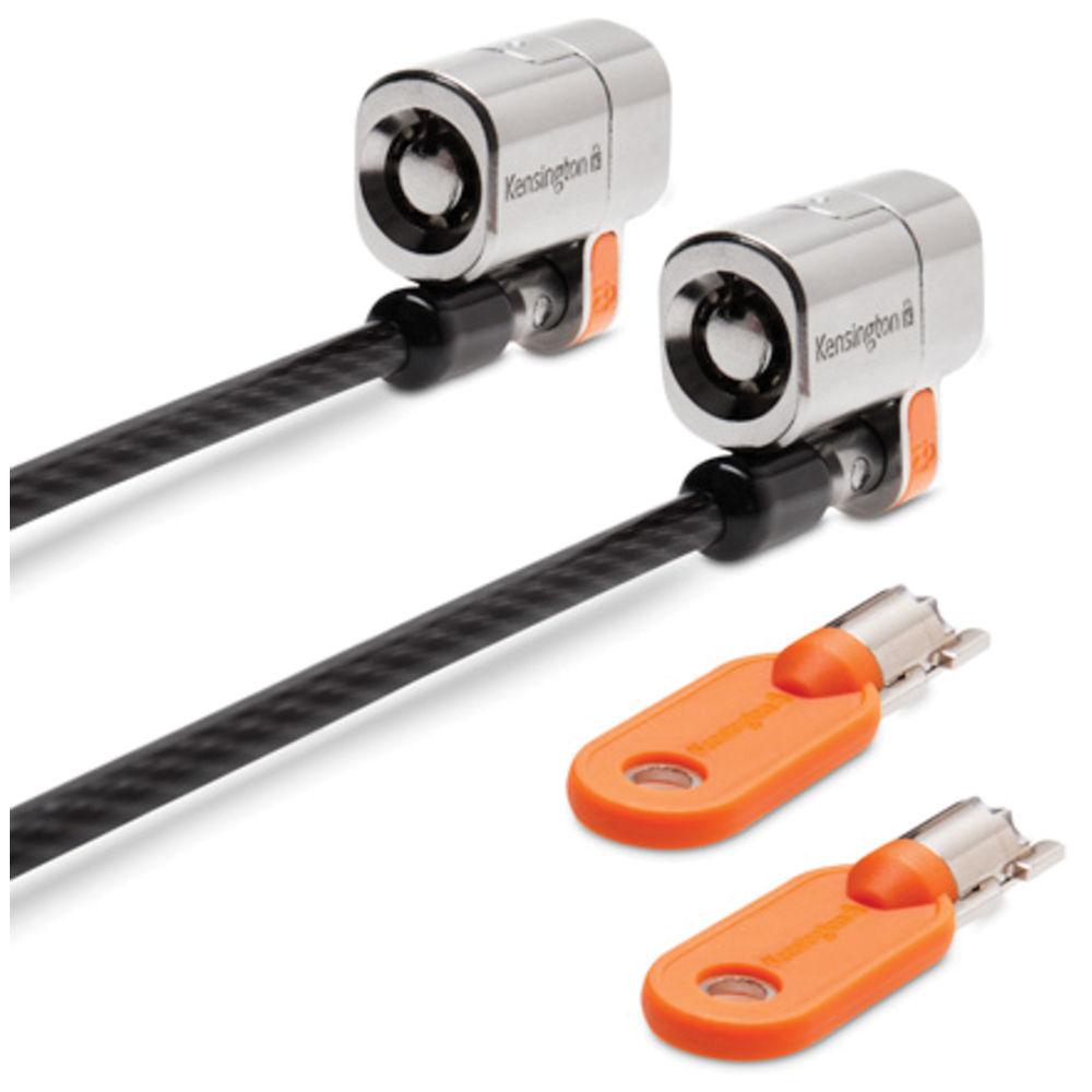 Kensington ClickSafe Round Keyed Twin Laptop Lock - Single Keyed