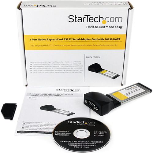 StarTech 1-Port Native ExpressCard RS232 Serial Adapter Card with 16950 UART