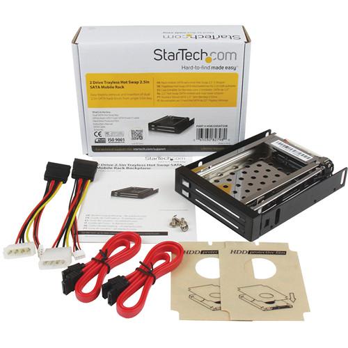 StarTech 3.5" SATA Hot-Swap Backplane Bay for Dual 2.5" HDD