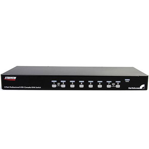 StarTech 8-Port 1U Rackmount USB KVM Switch Kit with OSD and Cables