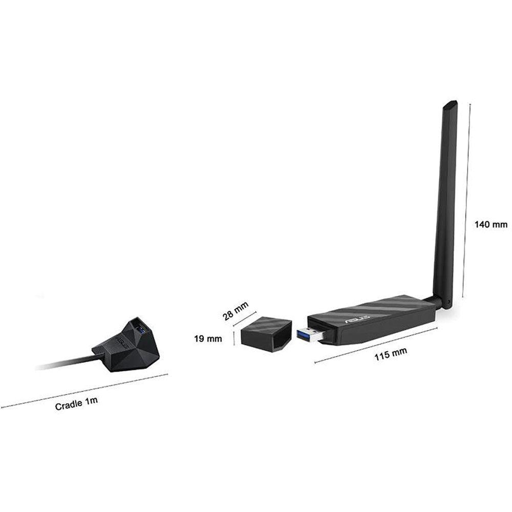 ASUS USB-AC56 Dual-Band Wireless-AC1300 USB 3.1 Gen 1 Wi-Fi Adapter