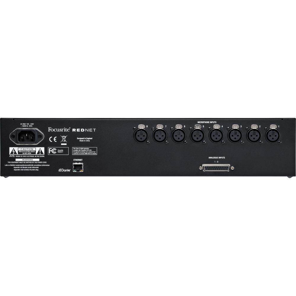 Focusrite RedNet 4 - Dante Equipped 8 Microphone Preamp Audio Interface