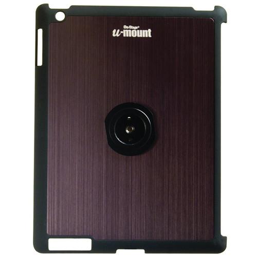 On-Stage Quick Disconnect Tablet Mounting System with Snap-On Cover for iPad 2 and 3