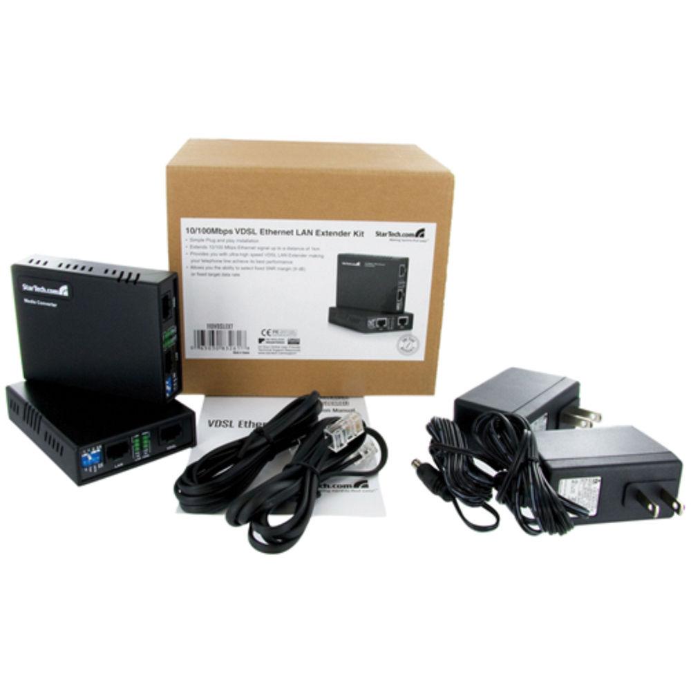 StarTech 10 100 VDSL2 Ethernet Extender Kit over Single Pair Wire