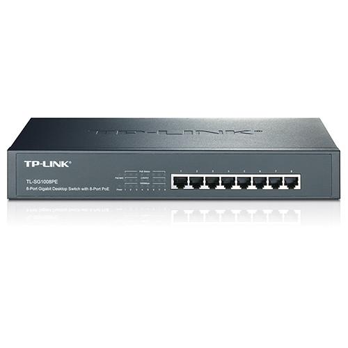 TP-Link TL-SG1008PE 8-Port Gigabit Unmanaged Desktop Switch with 8-Port PoE