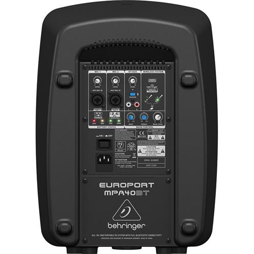 Behringer Europort MPA40BT All-In-One Portable Bluetooth Enabled PA System
