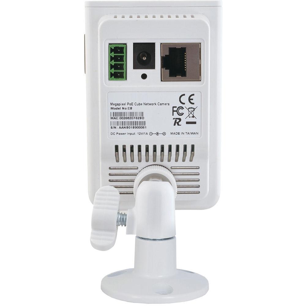 Brickcom CB-300A Series 3MP Full HD Indoor Compact Cube Network Camera with PoE, 2-Way Audio, & 6.34mm Fixed Lens