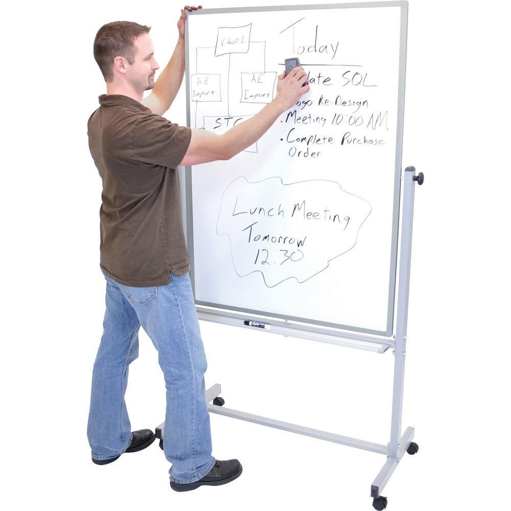Luxor MB3648WW Mobile Magnetic Reversible Whiteboard