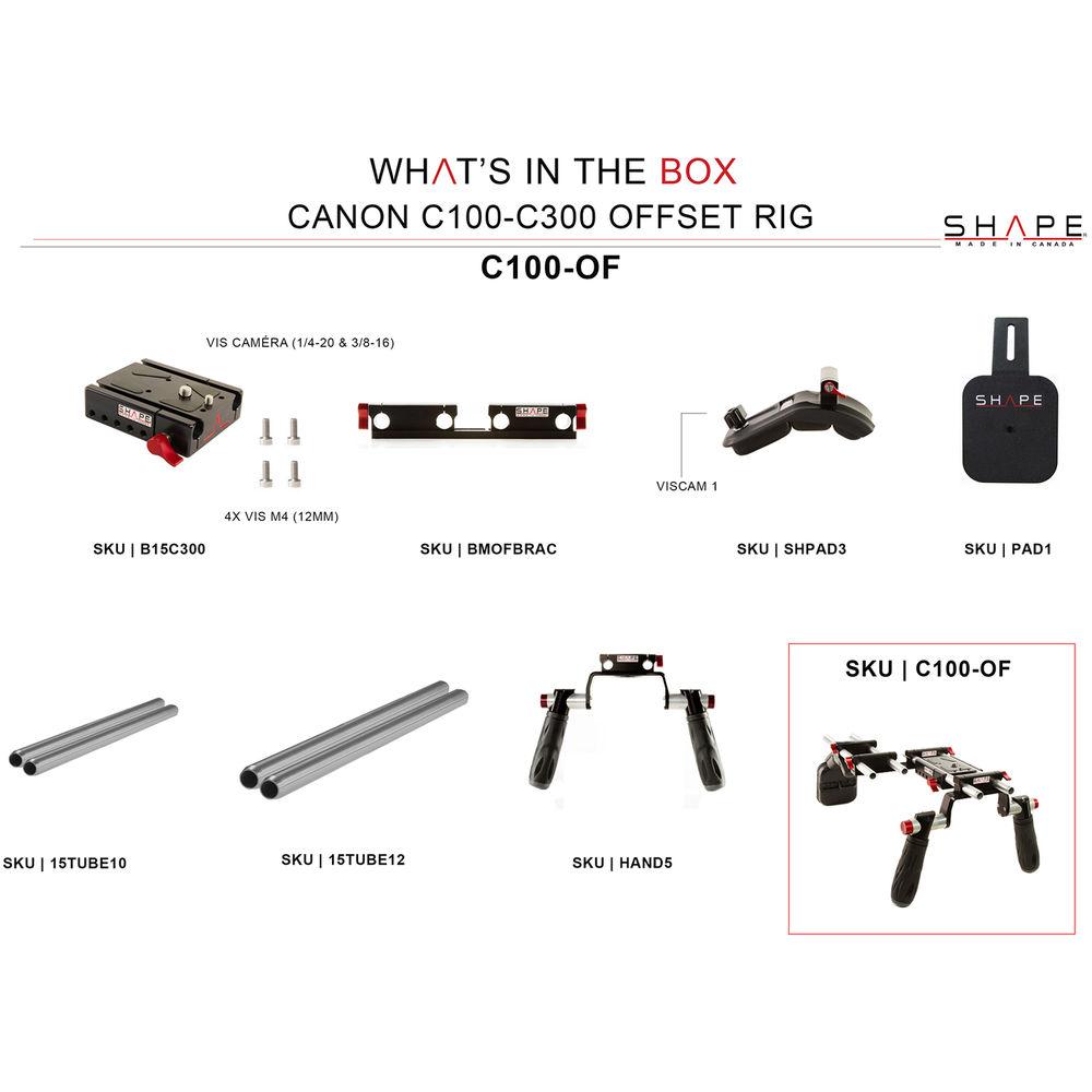 SHAPE Canon C100 C300 C500 Offset Rig