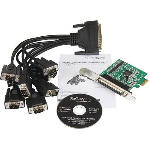 StarTech 8-Port RS-232 Serial PCIe Native Adapter Card with 16950 UART