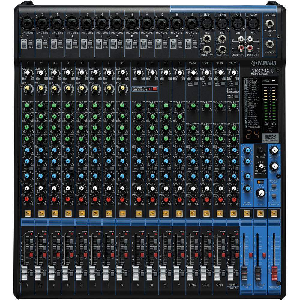 Yamaha MG20XU - 20-Input Mixer with Built-In FX & 2-In 2-Out USB Interface