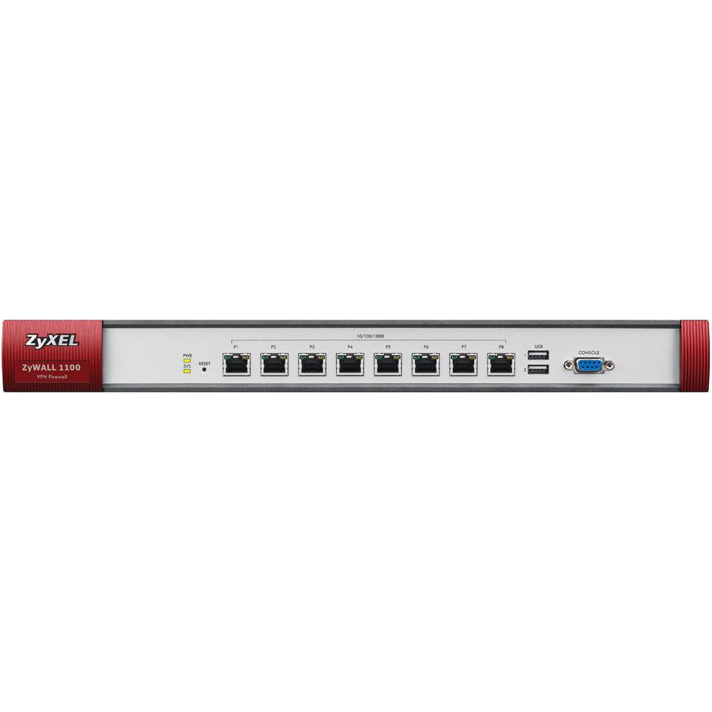 ZyXEL ZyWALL1100 3.6 GbE SPI 800 Mb s VPN Firewall with 8 GbE Ports