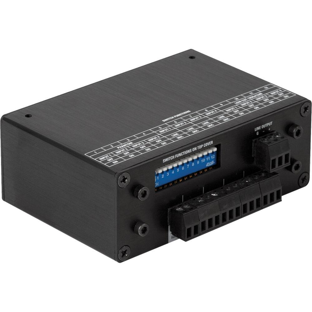 Atlas Sound TSD-MIX41 4x1 Mic Line Mixer