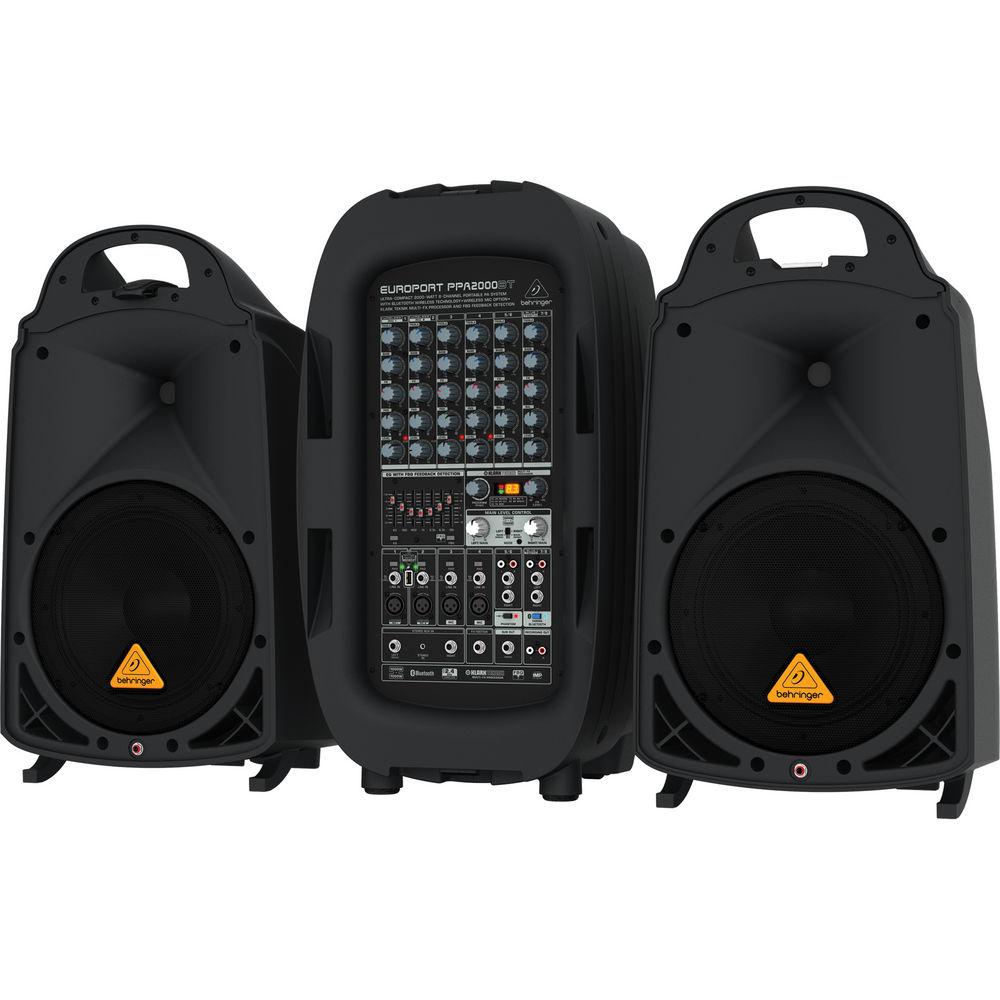 Behringer EUROPORT PPA2000BT - 2000W 8-Channel Portable PA System with Bluetooth Wireless