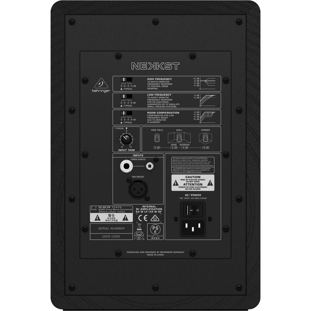 Behringer NEKKST K6 Audiophile Bi-Amped 100W 6.5" Studio Monitor