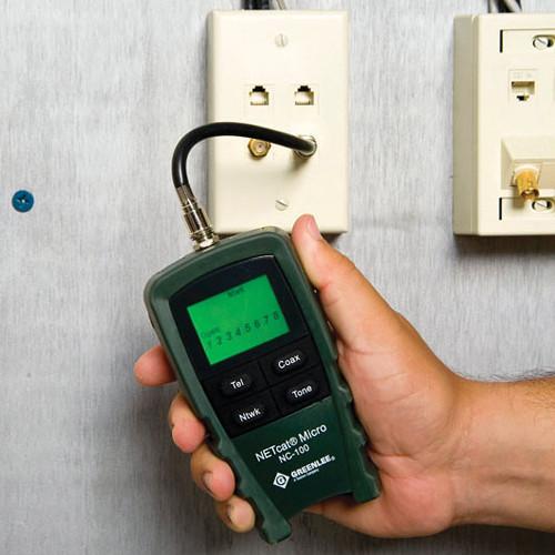 Greenlee NC-100 NETcat Micro - Wiring Tester for Digital Voice, Data, and Video