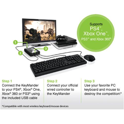 IOGEAR KeyMander Controller Emulator for PS3 PS4 & XBOX 360 One Game Console
