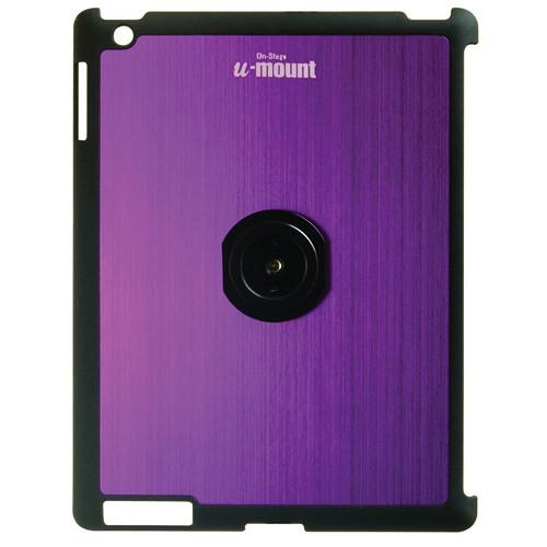 On-Stage Quick Disconnect Tablet Mounting System with Snap-On Cover for iPad 2 and 3