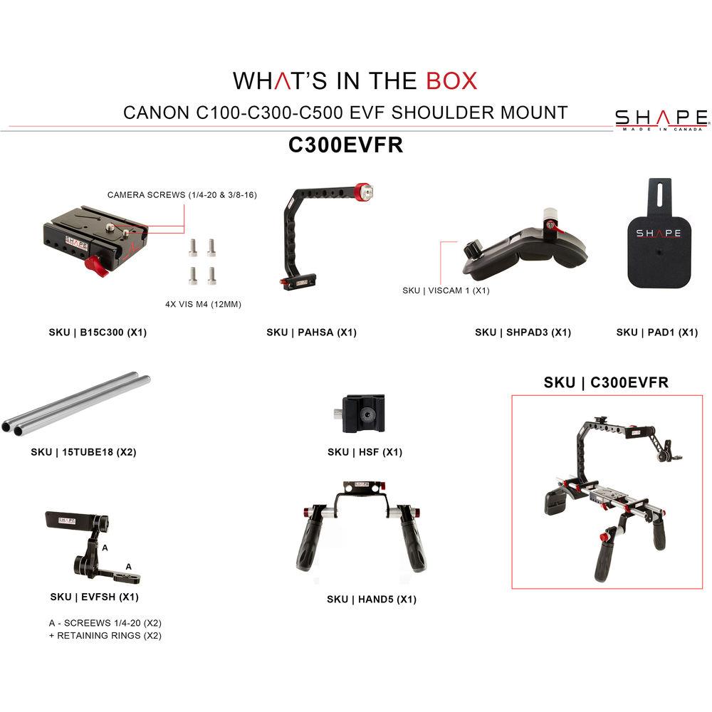 SHAPE Canon C100 C300 C500 EVF Shoulder Mount