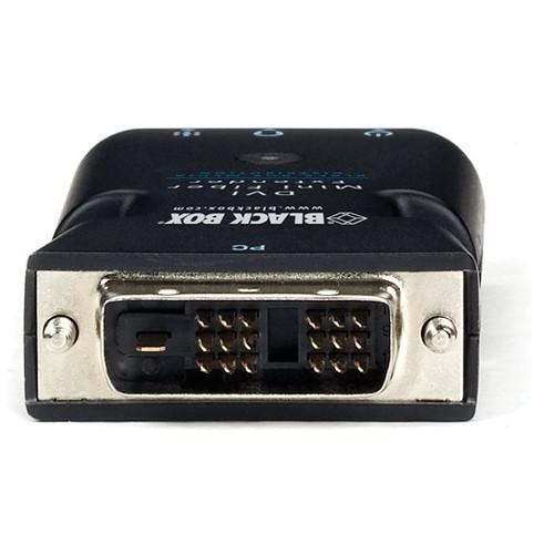 Black Box Mini Extender Receiver for DVI-D & Stereo Audio over Fiber