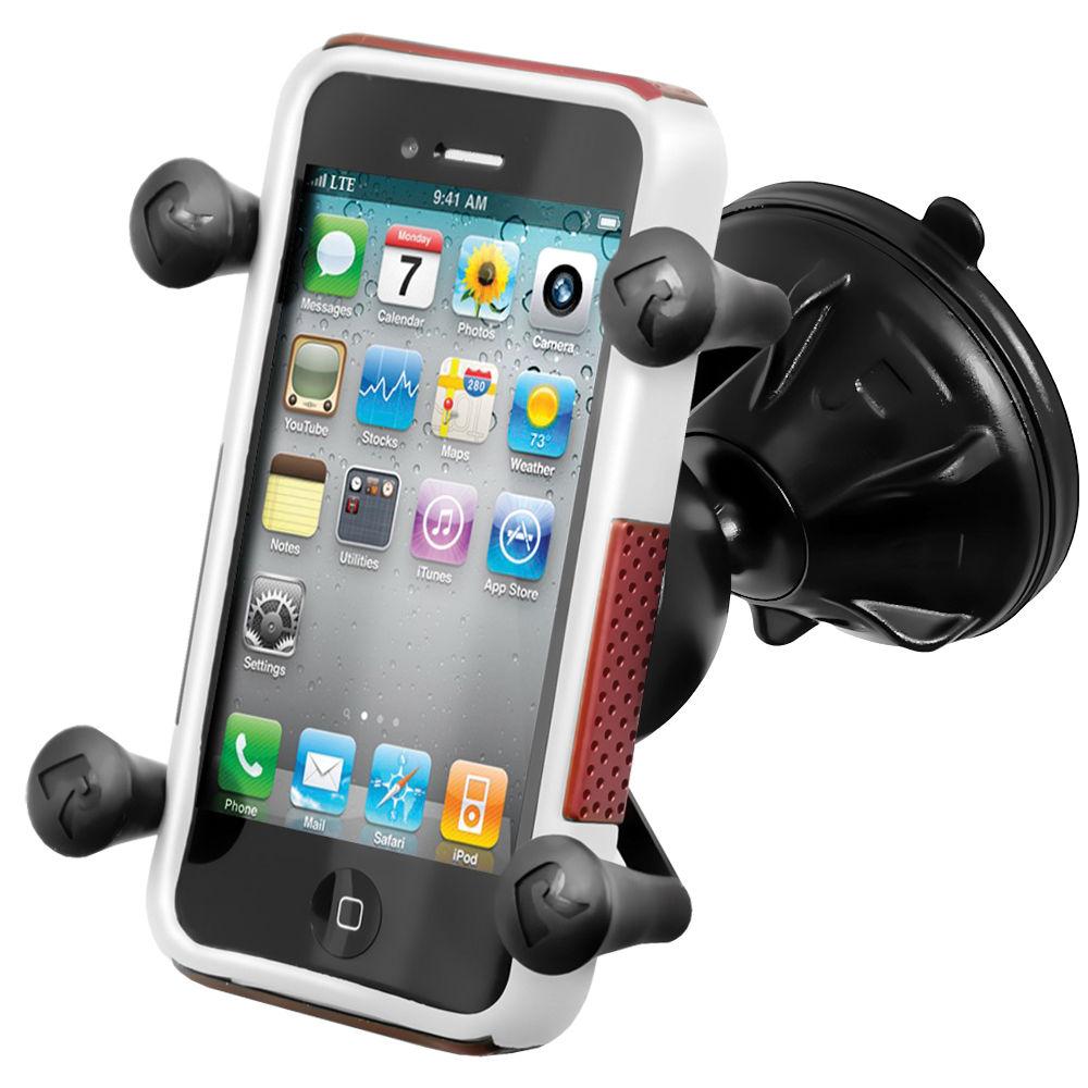 RAM MOUNTS Mighty-Buddy Snap Link Suction Cup Mount with Universal X-Grip Cellphone Holder