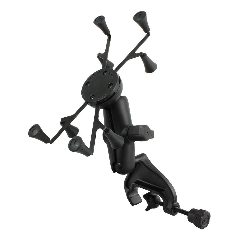 RAM MOUNTS Yoke Clamp Mount with Universal X-Grip II Holder for 7" Tablets