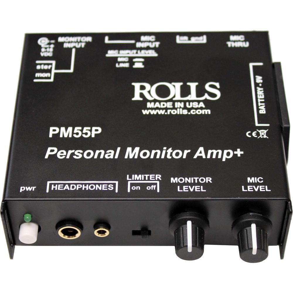 Rolls PM55P Stereo Personal Monitor Amplifier with Optical Limiter