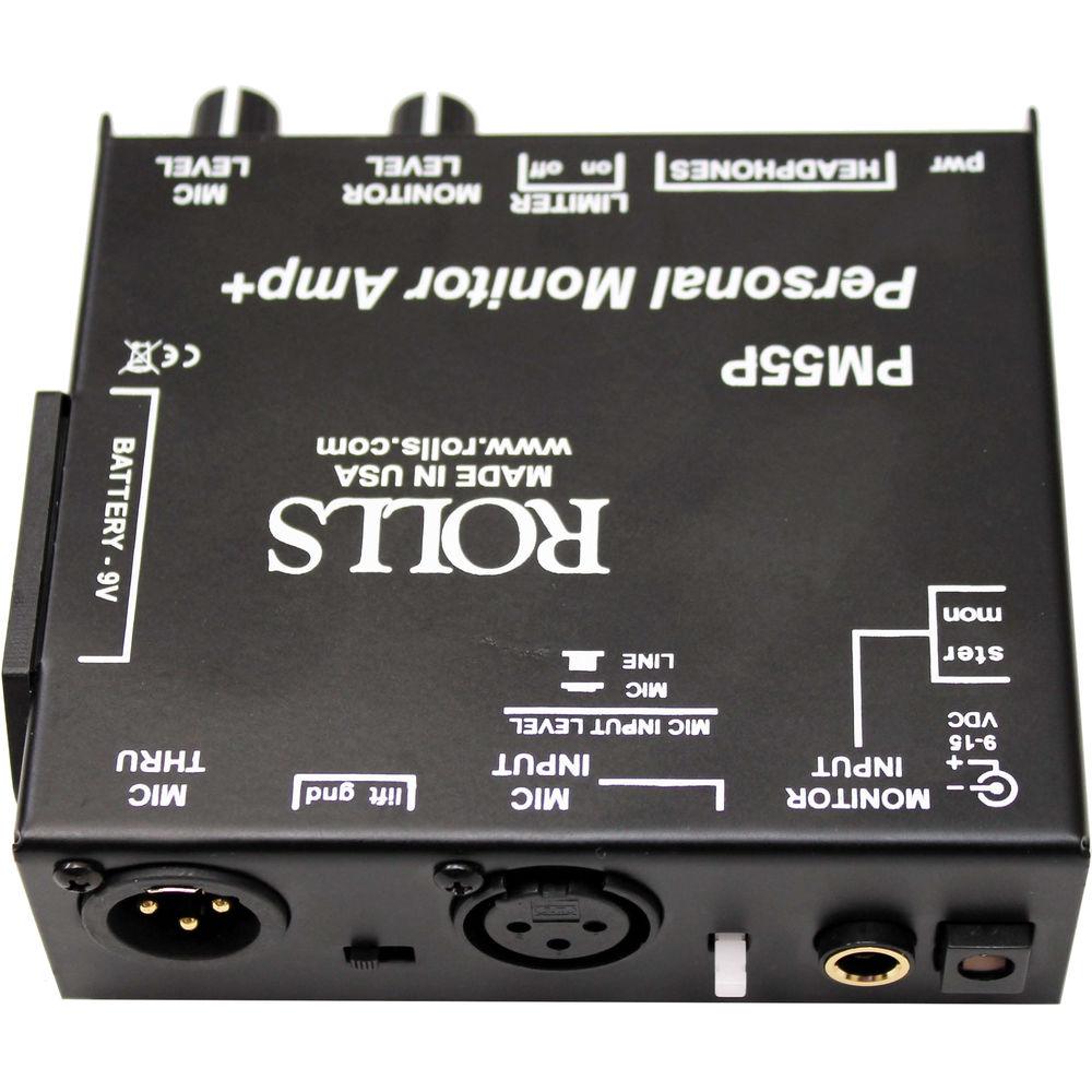 Rolls PM55P Stereo Personal Monitor Amplifier with Optical Limiter