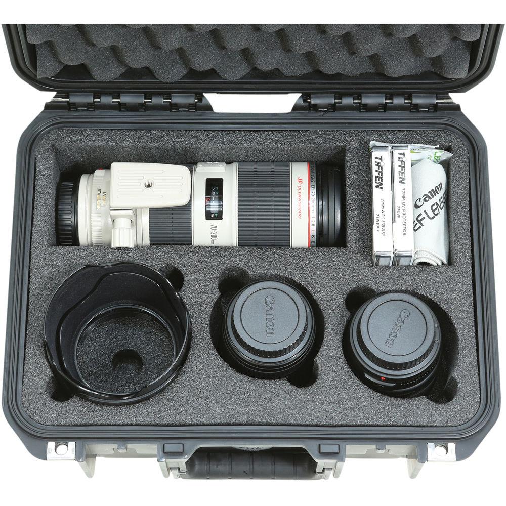 SKB iSeries Watertight Case for Three DSLR Lenses