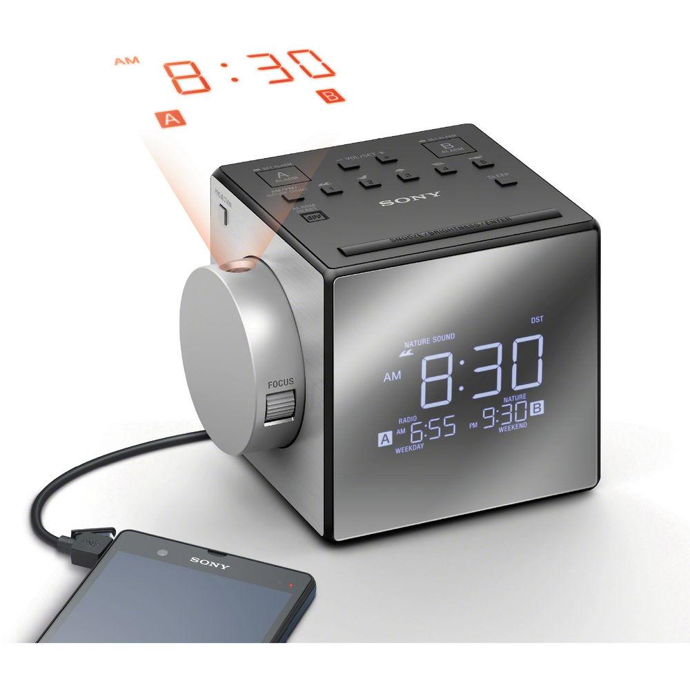 Sony ICF-C1PJ Alarm Clock Radio with Time Projection