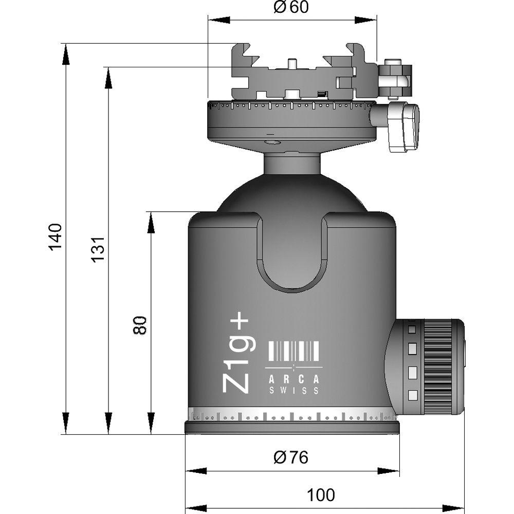 Arca-Swiss Monoball Classic Z1g Ball Head with Flip Lock