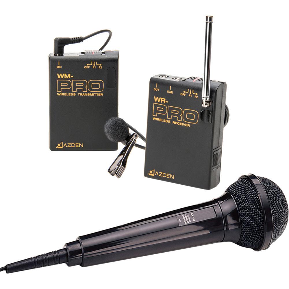 Azden WMS-PRO i VHF Wireless Lavalier and Handheld Mic System