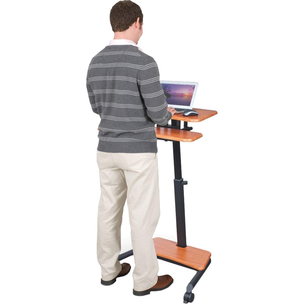 Balt Up-Rite Mobile Workstation with Adjustable Sit Stand Desk, Balt, Up-Rite, Mobile, Workstation, with, Adjustable, Sit, Stand, Desk