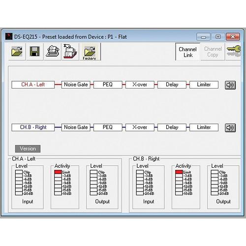 Galaxy Audio DSPOT DS-EQ215 Dual-Channel 15-Filter Parametric and Graphic Digital Equalizer